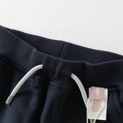 Dave&Bella Boys Autumn Navy Blue Cotton Outdoor Drawstring Sweatpants