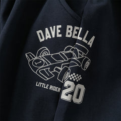 Dave&Bella Boys Autumn Navy Blue Cotton Outdoor Drawstring Sweatpants