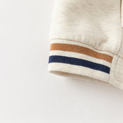 Dave&Bella Toddler Boys Apricot Outdoor Hooded Coat Long Pants Suits