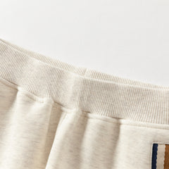 Dave&Bella Toddler Boys Apricot Outdoor Hooded Coat Long Pants Suits