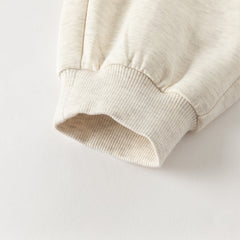 Dave&Bella Toddler Boys Apricot Outdoor Hooded Coat Long Pants Suits