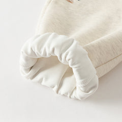 Dave&Bella Toddler Boys Apricot Outdoor Hooded Coat Long Pants Suits