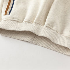 Dave&Bella Toddler Boys Apricot Outdoor Hooded Coat Long Pants Suits