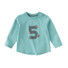 Dave&Bella Boys Autumn Cotton Blue/Grey Classical T-shirt Top
