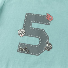 Dave&Bella Boys Autumn Cotton Blue/Grey Classical T-shirt Top