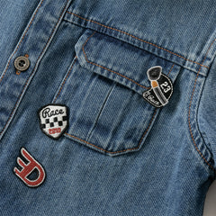 Dave&Bella Boys Autumn Casual Cotton Denim Blue Shirt Top