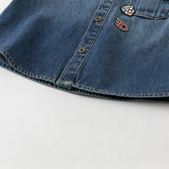 Dave&Bella Boys Autumn Casual Cotton Denim Blue Shirt Top