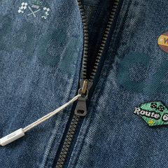 Dave&Bella Boys Autumn Denim Blue Cool Long Sleeve Hooded Jacket Coat