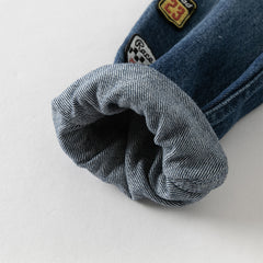 Dave&Bella Boys Autumn Denim Blue Cool Long Sleeve Hooded Jacket Coat