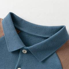 Dave&Bella Toddler Boys Autumn Leisure Blue Polo T-shirts Tops