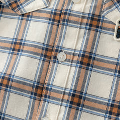 Dave&Bella Boys Autumn Cotton Casual Blue Plaid Shirt Top