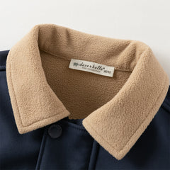 Dave&Bella Toddler Boys Autumn Navy Blue Outwear Padded Jackets