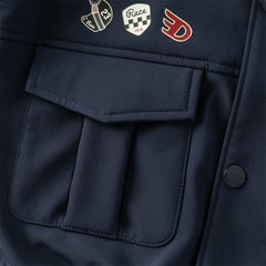 Dave&Bella Toddler Boys Autumn Navy Blue Outwear Padded Jackets