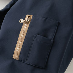 Dave&Bella Toddler Boys Autumn Navy Blue Outwear Padded Jackets