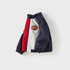 Dave&Bella Boys Autumn Navy Blue Windproof Outdoor Sport Jacket Coat