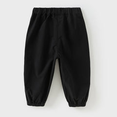 Dave&Bella Boys Autumn Black Casual Drawstring Joggers Pants