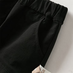 Dave&Bella Boys Autumn Black Casual Drawstring Joggers Pants