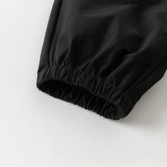 Dave&Bella Boys Autumn Black Casual Drawstring Joggers Pants