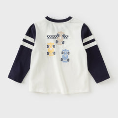 Dave&Bella Boys Toddler Cotton Beige Classical T-shirt Tops