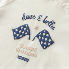 Dave&Bella Boys Autumn Fashion Cotton Beige Print T-shirt Top