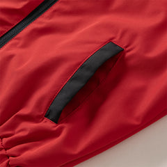 Dave&Bella Toddler Boys Autumn Dark Red Awesome Hooded Coat