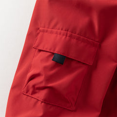 Dave&Bella Toddler Boys Autumn Dark Red Awesome Hooded Coat