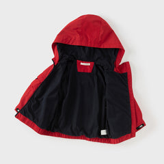 Dave&Bella Toddler Boys Autumn Dark Red Awesome Hooded Coat