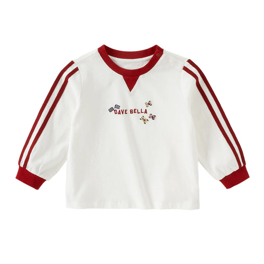 Dave&Bella Boys Autumn Cotton Beige Sports T-Shirts Top