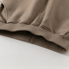 Dave&Bella Boys Autumn Cotton Brown Print T-shirt Top Pant Outfit Sets