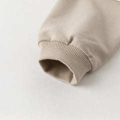 Dave&Bella Boys Autumn Cotton Brown Print T-shirt Top Pant Outfit Sets