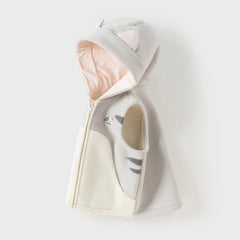 Dave&Bella Girls/Boys Autumn Cute Antistatic Sleeveless Hooded Vests Tops