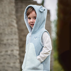 Dave&Bella Girls/Boys Autumn Cute Antistatic Sleeveless Hooded Vests Tops