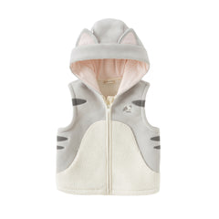 Dave&Bella Girls/Boys Autumn Cute Antistatic Sleeveless Hooded Vests Tops