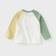 Dave&Bella Boys Autumn Cotton Casual Cartoon Print Long Sleeve T-shirt