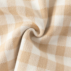 Dave&Bella Boys Autumn Toddler Apricot Plaid Cotton Vests Tops