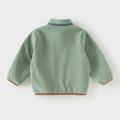 Dave&Bella Girls/Boys Autumn Purple/Blue Outdoor Warm Windproof Hooded Jacket