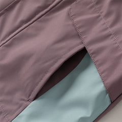 Dave&Bella Girls/Boys Autumn Purple/Blue Outdoor Warm Windproof Hooded Jacket