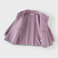 Dave&Bella Girls/Boys Autumn Purple/Blue Outdoor Warm Windproof Hooded Jacket