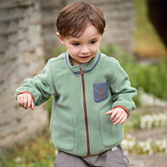 Dave&Bella Girls/Boys Autumn Purple/Blue Outdoor Warm Windproof Hooded Jacket