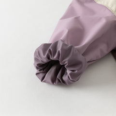 Dave&Bella Girls/Boys Autumn Purple/Blue Outdoor Warm Windproof Hooded Jacket