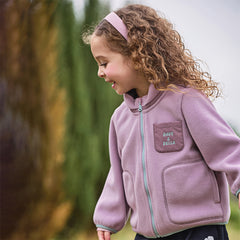 Dave&Bella Girls/Boys Autumn Purple/Blue Outdoor Warm Windproof Hooded Jacket