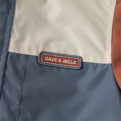 Dave&Bella Girls/Boys Autumn Purple/Blue Outdoor Warm Windproof Hooded Jacket