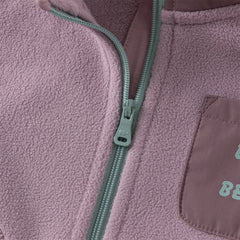 Dave&Bella Girls/Boys Autumn Purple/Blue Outdoor Warm Windproof Hooded Jacket