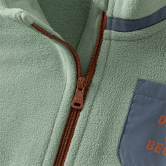 Dave&Bella Girls/Boys Autumn Purple/Blue Outdoor Warm Windproof Hooded Jacket