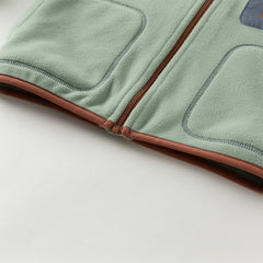 Dave&Bella Girls/Boys Autumn Purple/Blue Outdoor Warm Windproof Hooded Jacket