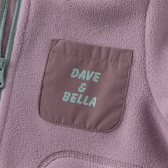 Dave&Bella Girls/Boys Autumn Purple/Blue Outdoor Warm Windproof Hooded Jacket