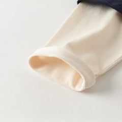 Dave&Bella Toddler Boys Autumn Cotton Navy Blue Leisure T-shirts Tops