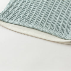 Dave&Bella Toddler Boys Blue Cotton Pullover Shirt-style Sweater Tops