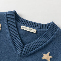 Dave&Bella Boys Autumn Casual Cotton Dark Blue Sleeveless Vest Top