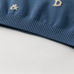 Dave&Bella Boys Autumn Casual Cotton Dark Blue Sleeveless Vest Top